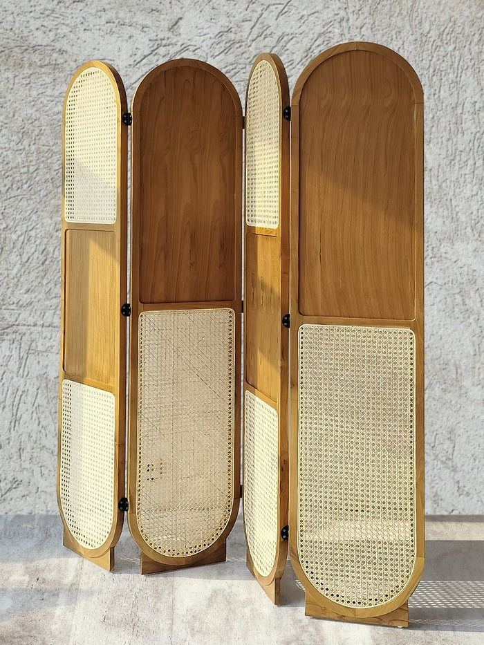 Teak room divider Ariana – boho decor handcrafted in Bali by BaliSouk