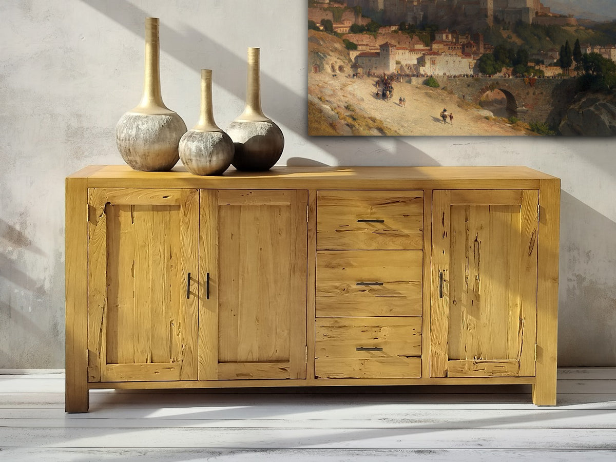 Handmade recycled teak buffet – the Balikpapan, boho furniture made in Bali