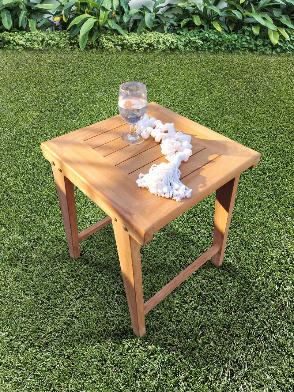 Teak side table – Pasadena – boho furniture handmade in Bali by BaliSouk