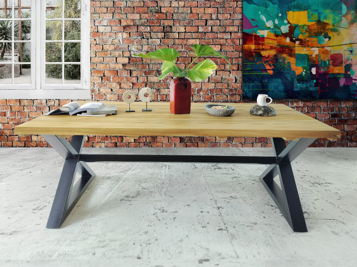 Teak dining table Caracas – boho furniture handcrafted in Bali by BaliSouk
