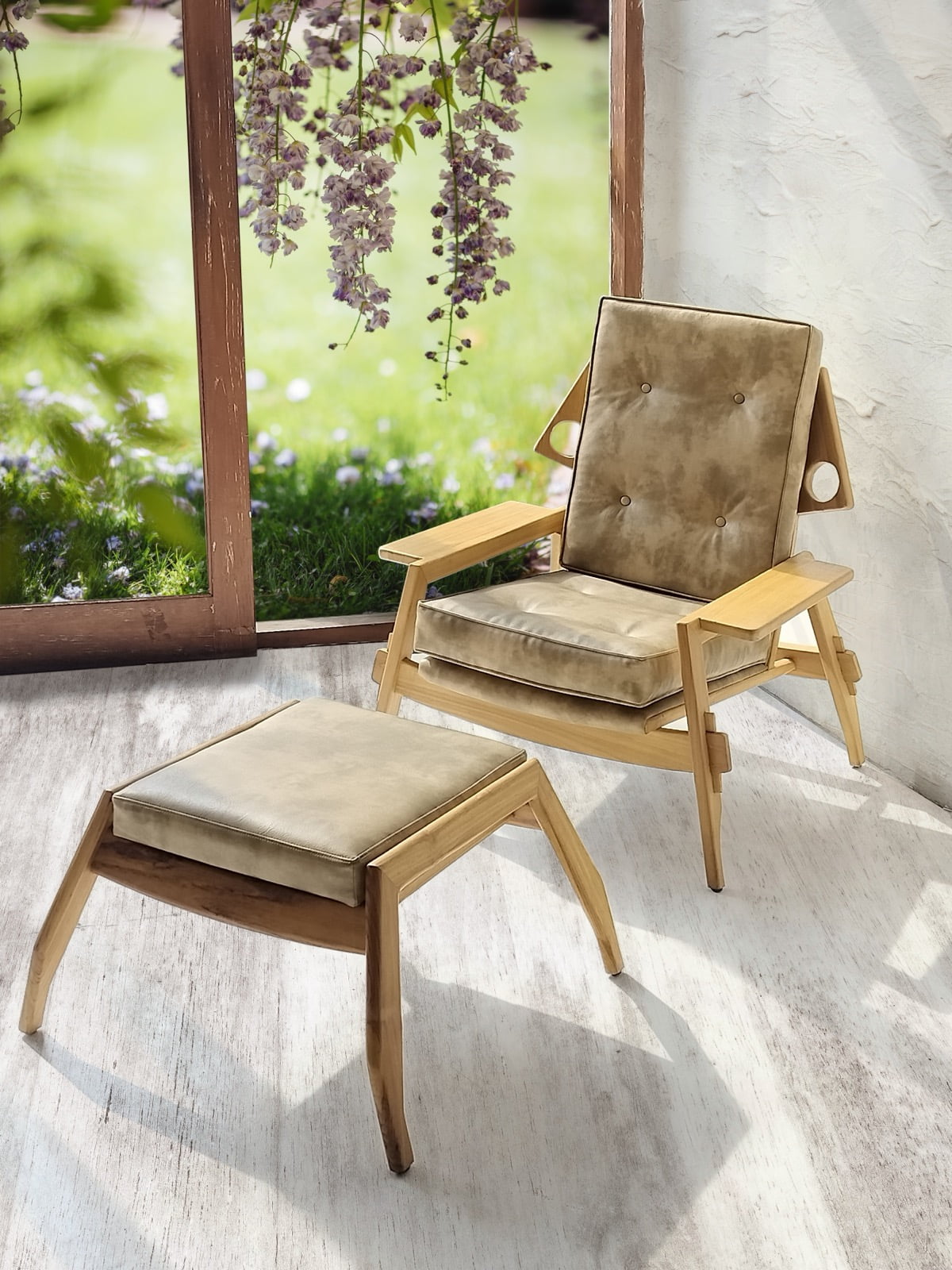 Dexter lazy chair in natural materials – handmade boho furniture from Bali