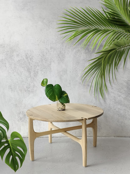 Sungkai wood coffee table Nelson – boho furniture handcrafted in Bali by BaliSouk