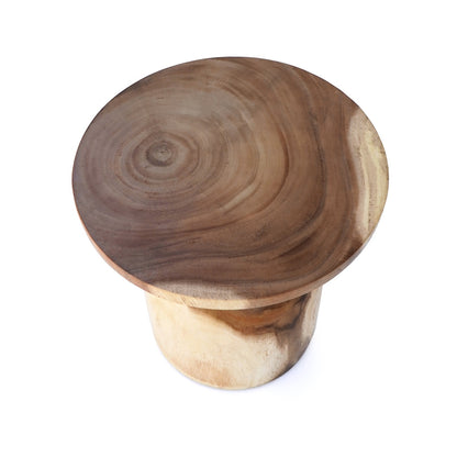 Handcrafted suar wood side table – Bernard, boho furniture from BaliSouk