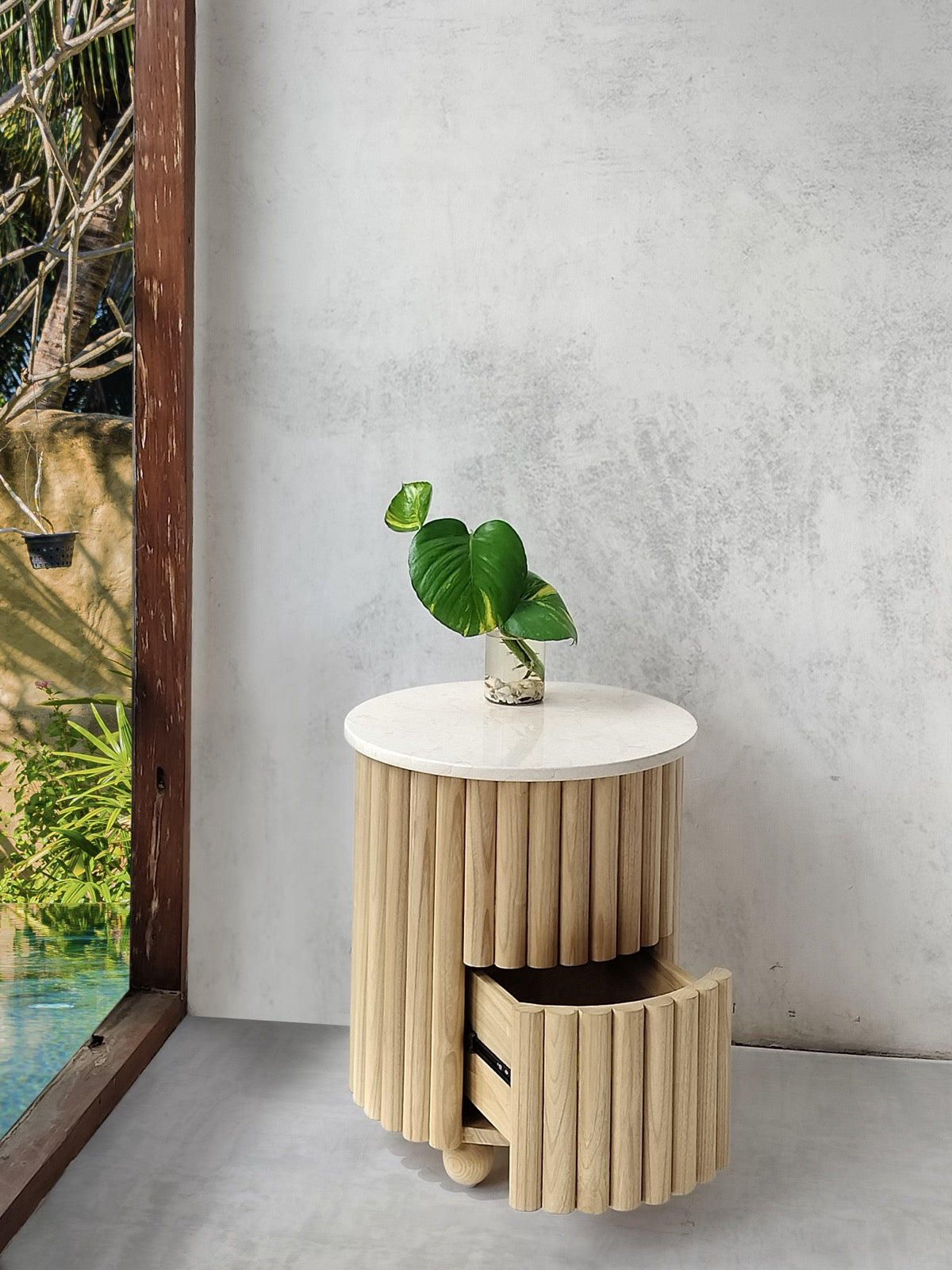 The Nelson side table – natural materials, boho furniture handmade in Bali