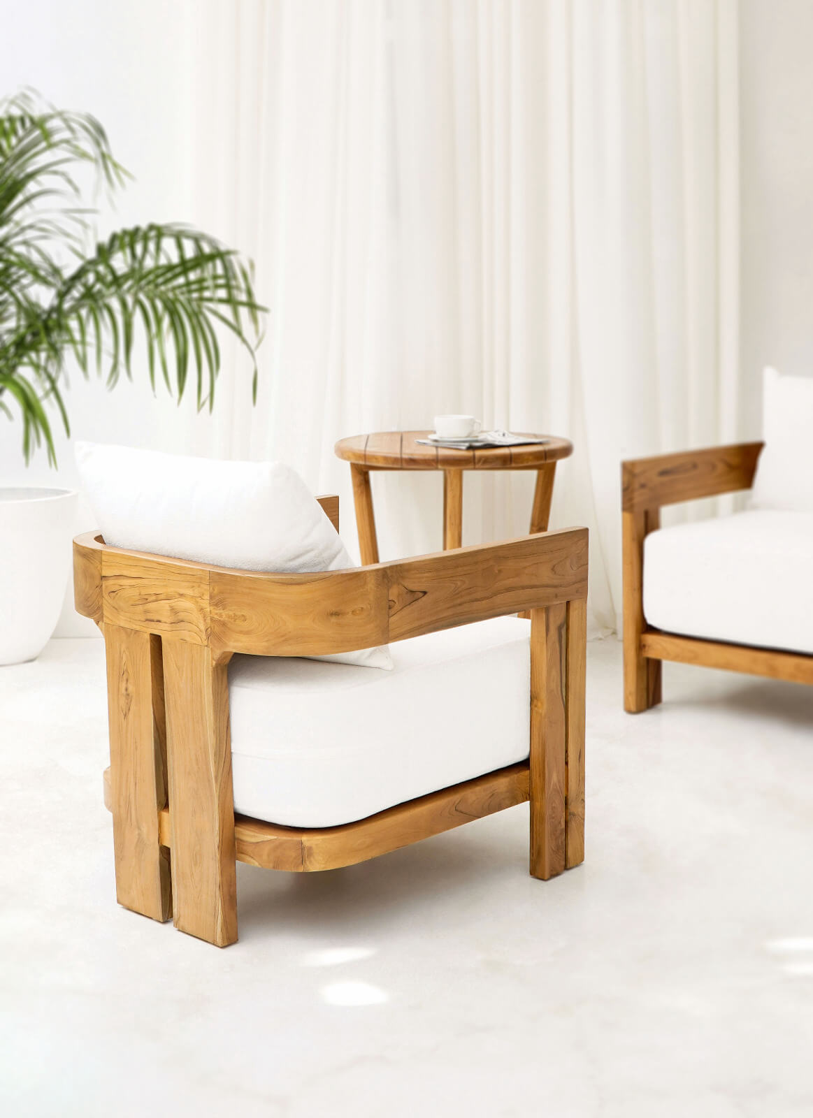 Nagoya Living Set Of Three With White Cushion Set