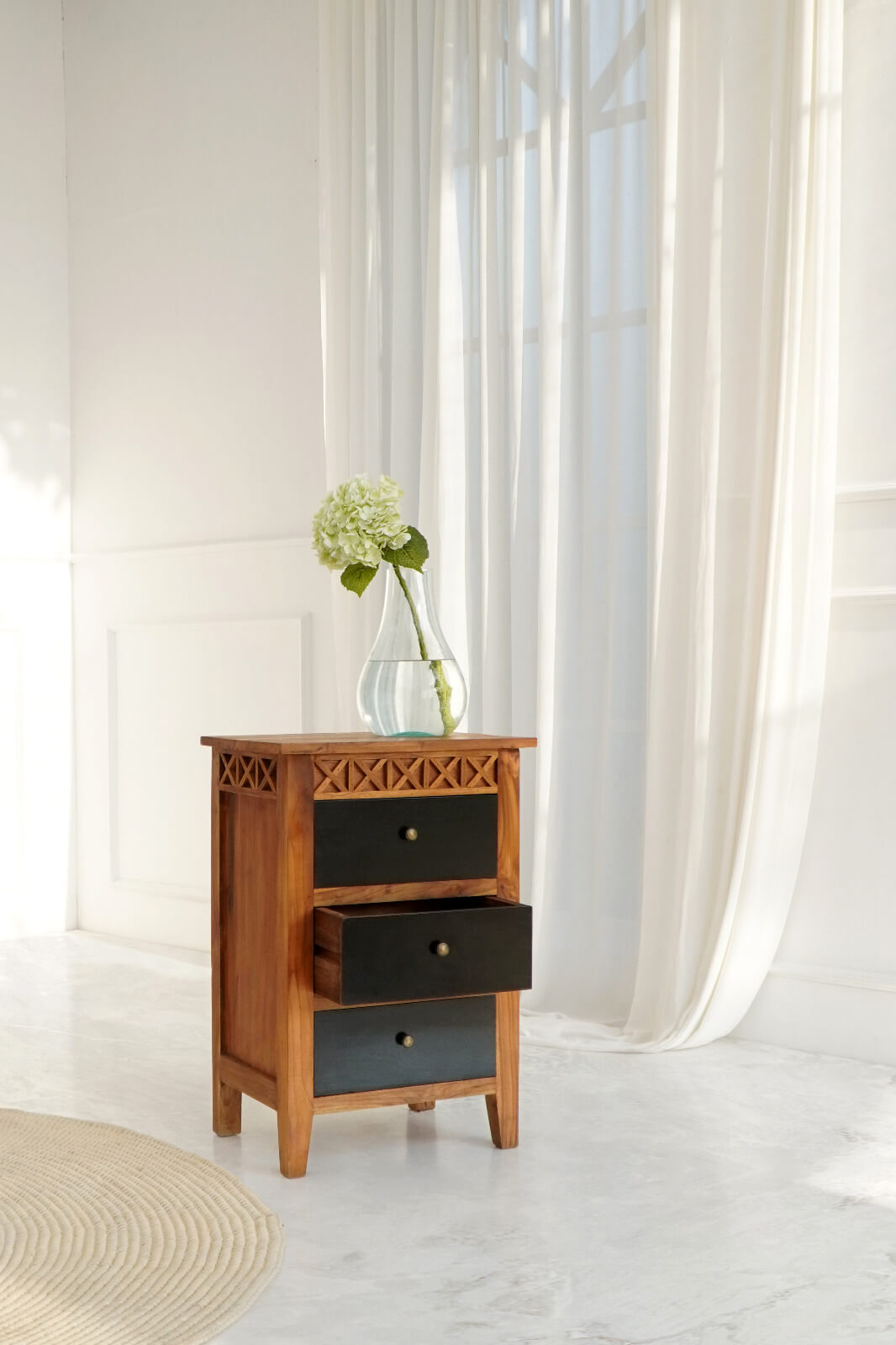 Hagen X Side Table With Three Drawers 