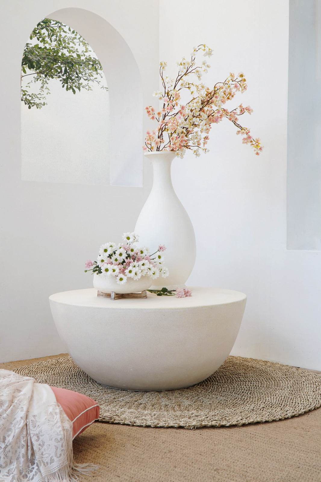 Galatea coffee table in natural materials – boho furniture by BaliSouk