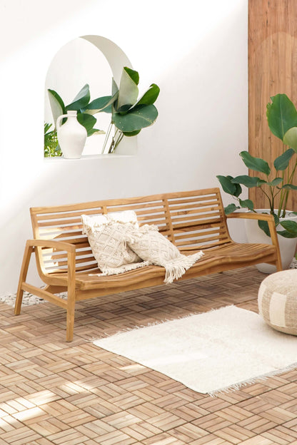 Bali Furniture – Dover Three Seaters Sofa Squared-Arm Without Cushion