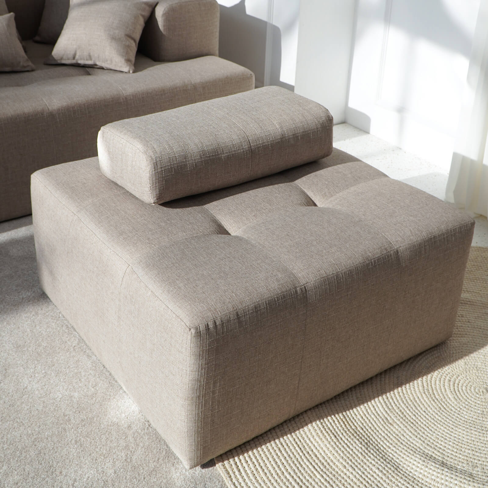 Emilie Sofa With Stool Without Coffee Table