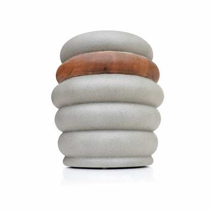 Thomi End side table in natural materials – boho furniture by BaliSouk