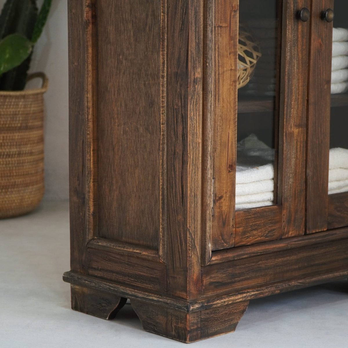 Mahogany cabinet Sevilla – boho furniture, handwoven and handmade in Bali