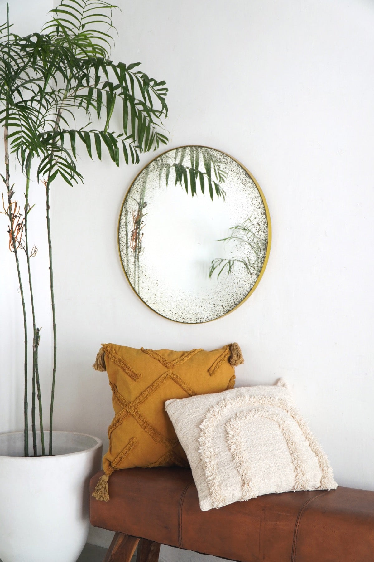 George Round Antique Mirror - Medium