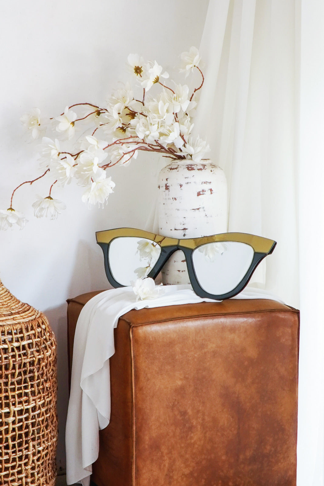 Glass decorative piece – Glasses – boho decor handmade in Bali by BaliSouk