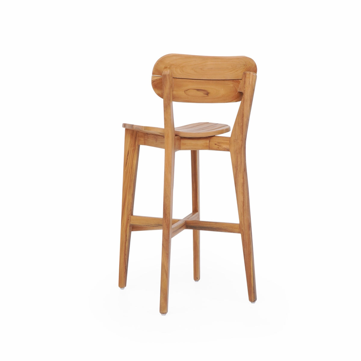 Teak bar chair Kate – boho furniture, handwoven and handmade in Bali
