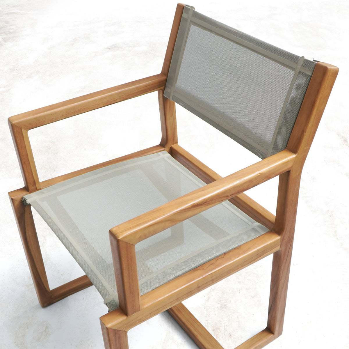 Teak armchair Bodila Bathylene – boho furniture, handwoven and handmade in Bali