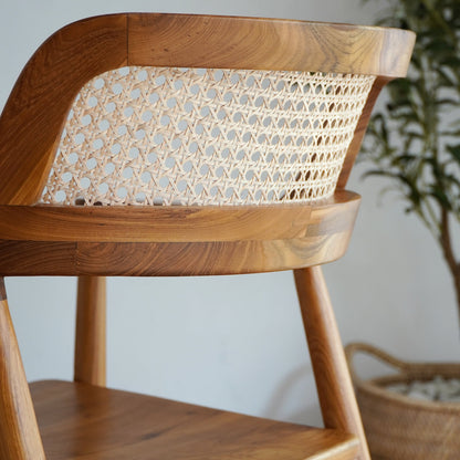 Teak armchair – Kennedy, natural natural materials in boho style