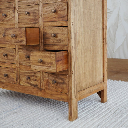 Mahogany chest of drawers Malta Twenty – handmade in Bali, boho style