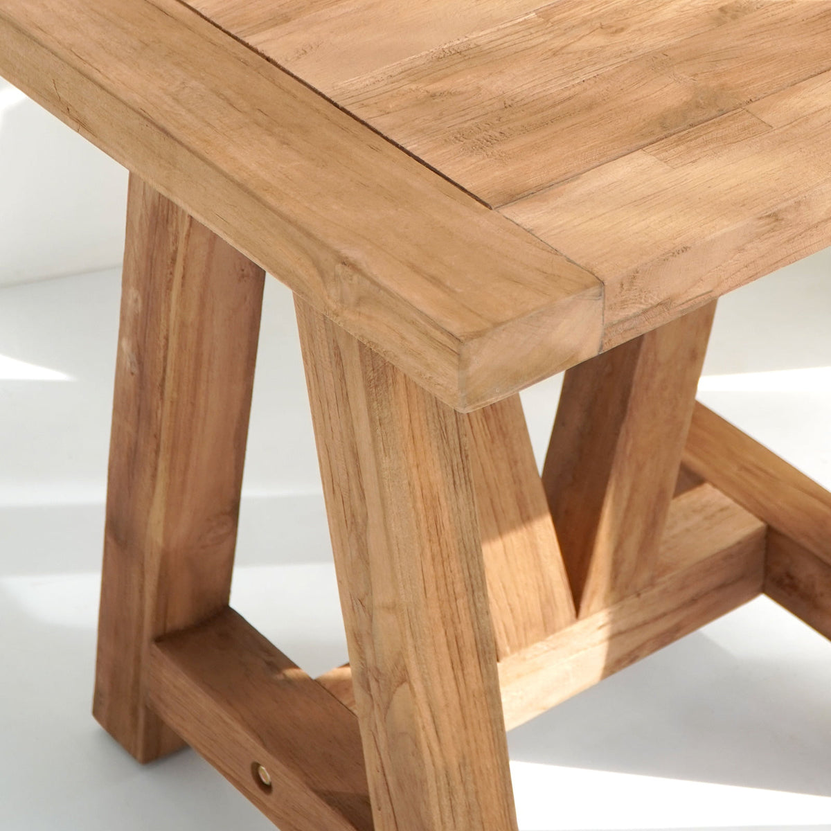 Teak side table – Lincoln, natural natural materials in boho style