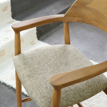 Teak bar chair – Kennedy, natural natural materials in boho style