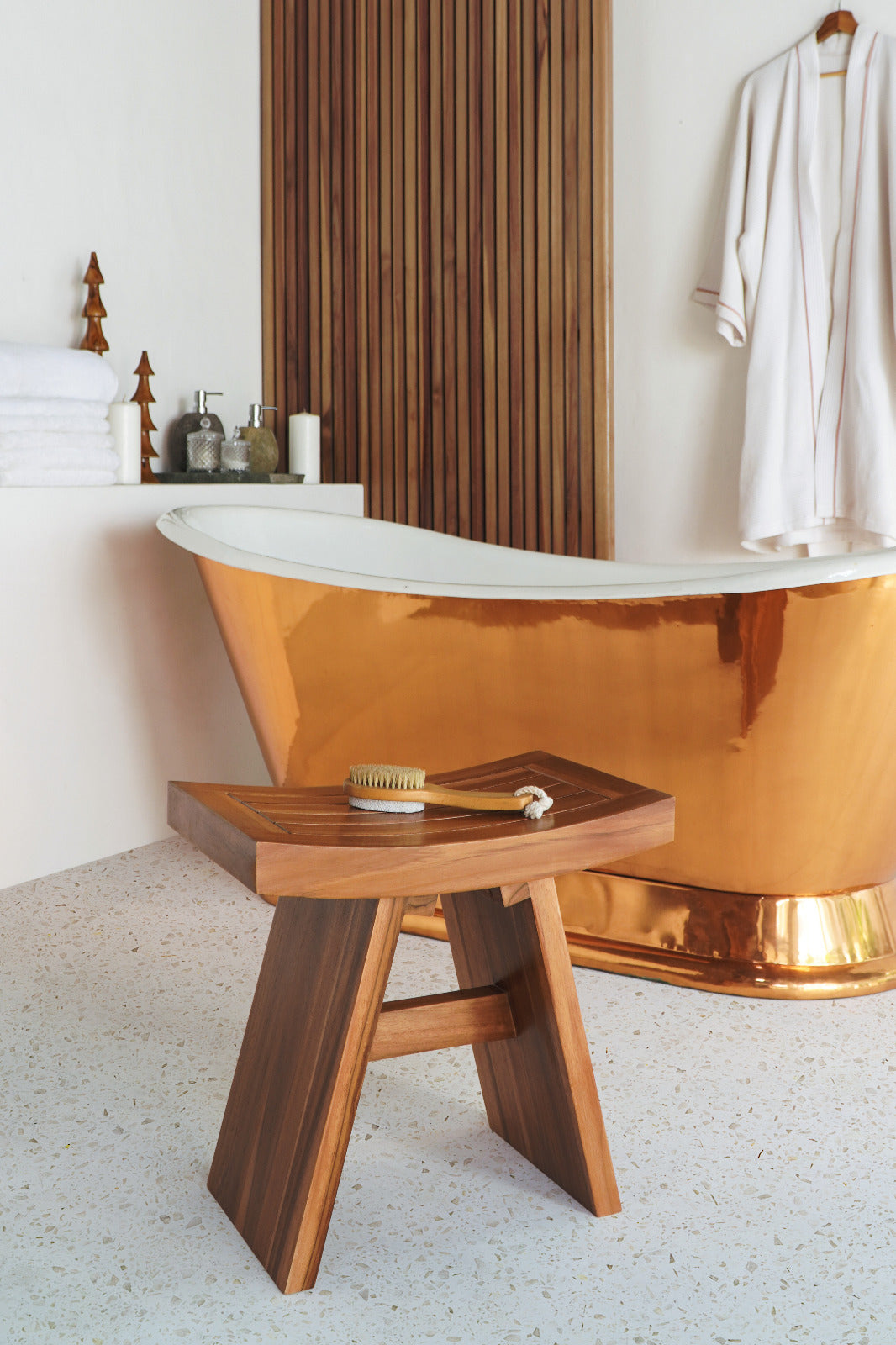 Bayou – natural materials shower stool, boho furniture from Bali