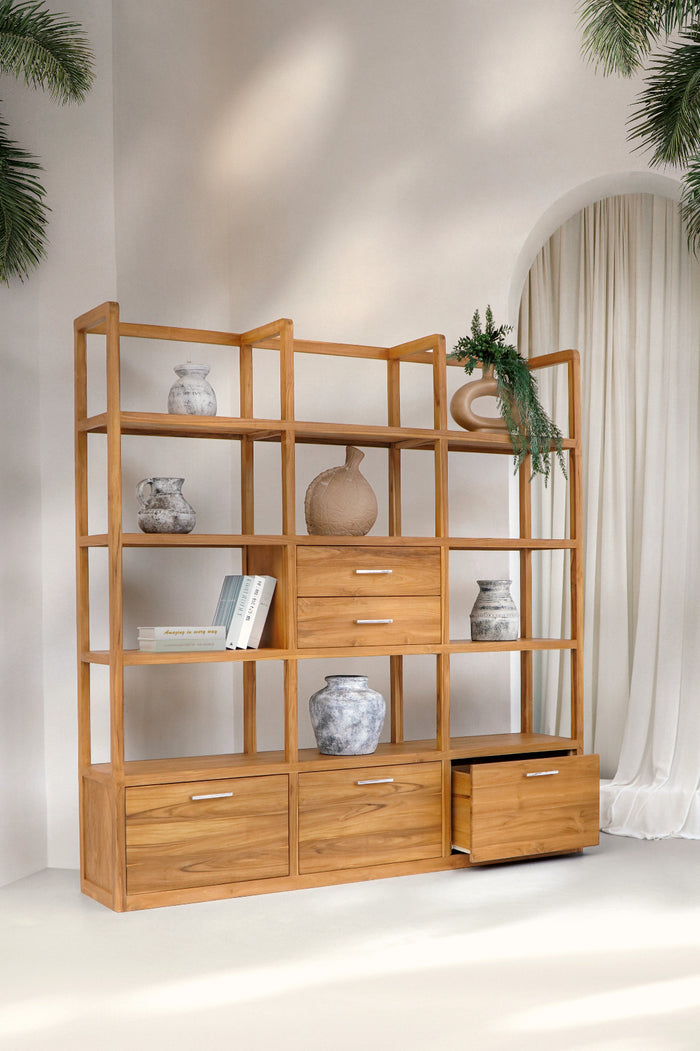 Teak cabinet Barney – boho furniture handcrafted in Bali by BaliSouk