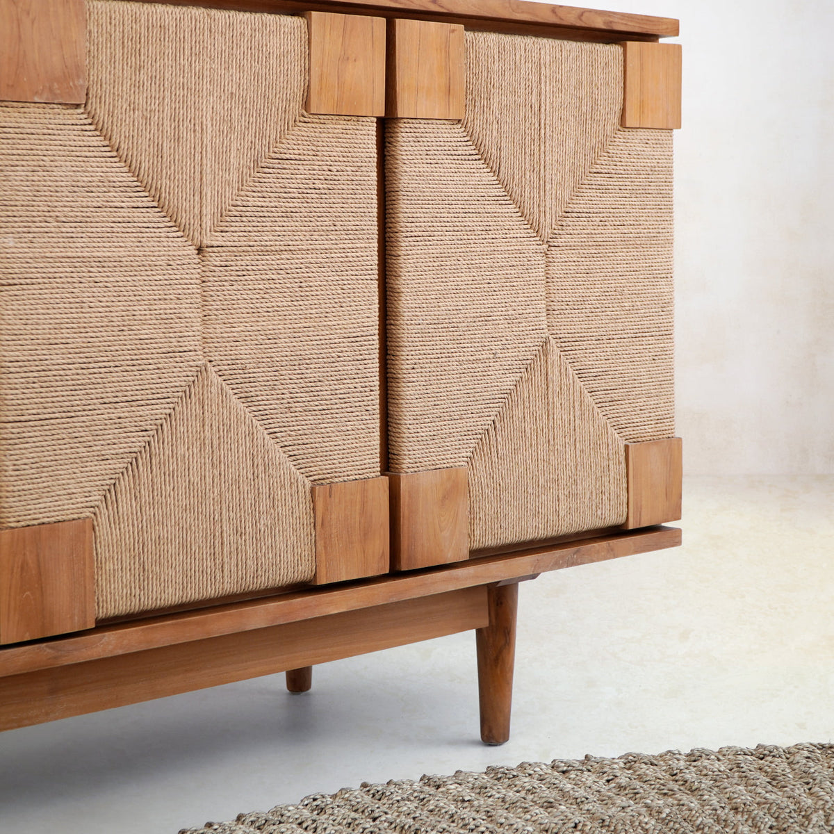 Montana Doors cabinet in natural materials – boho furniture by BaliSouk