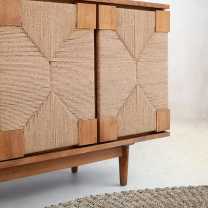 Montana Doors cabinet in natural materials – boho furniture by BaliSouk