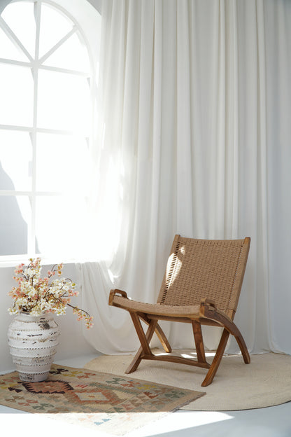 Neo Roxy folding chair in natural materials – boho furniture by BaliSouk