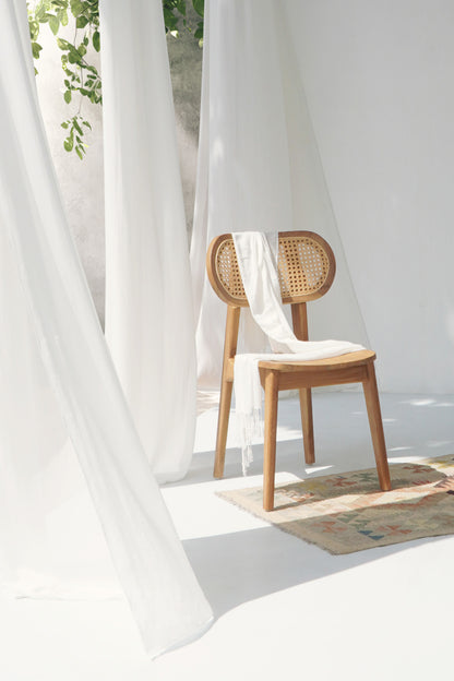 Darwin dining chair in natural materials – boho furniture by BaliSouk