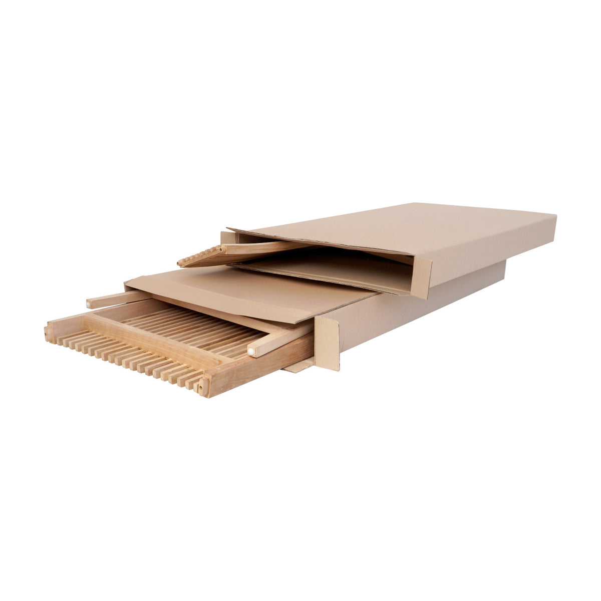 Teak living set – Lara, natural natural materials in boho style