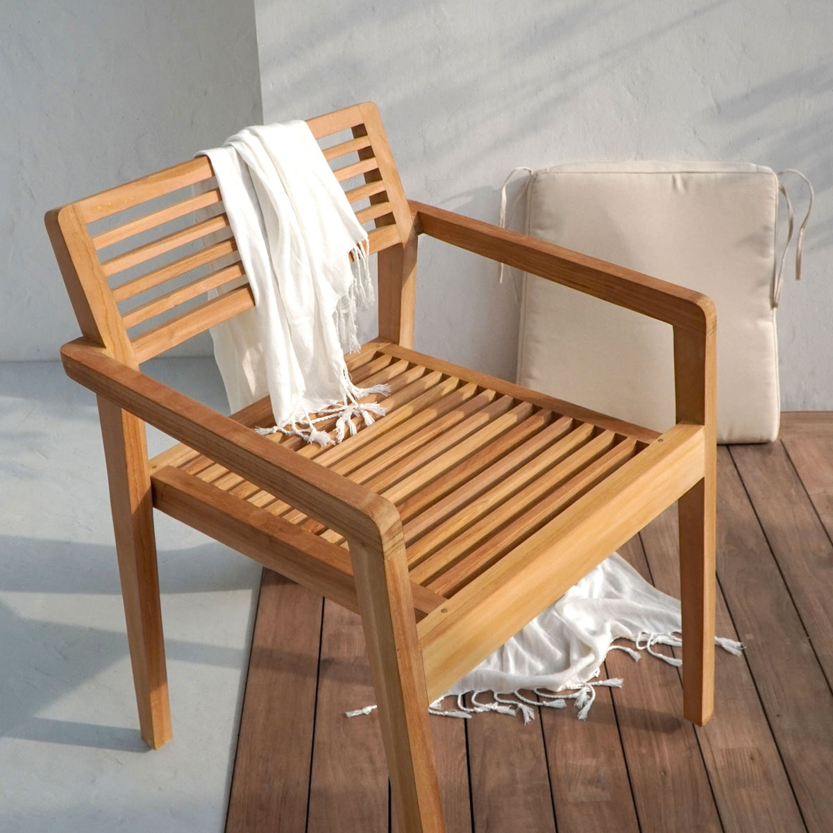 The Lara Stacking stackable chair – natural materials, boho furniture handmade in Bali