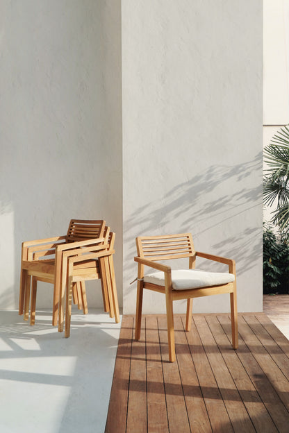 Lara Stacking stackable chair in natural materials – boho furniture by BaliSouk