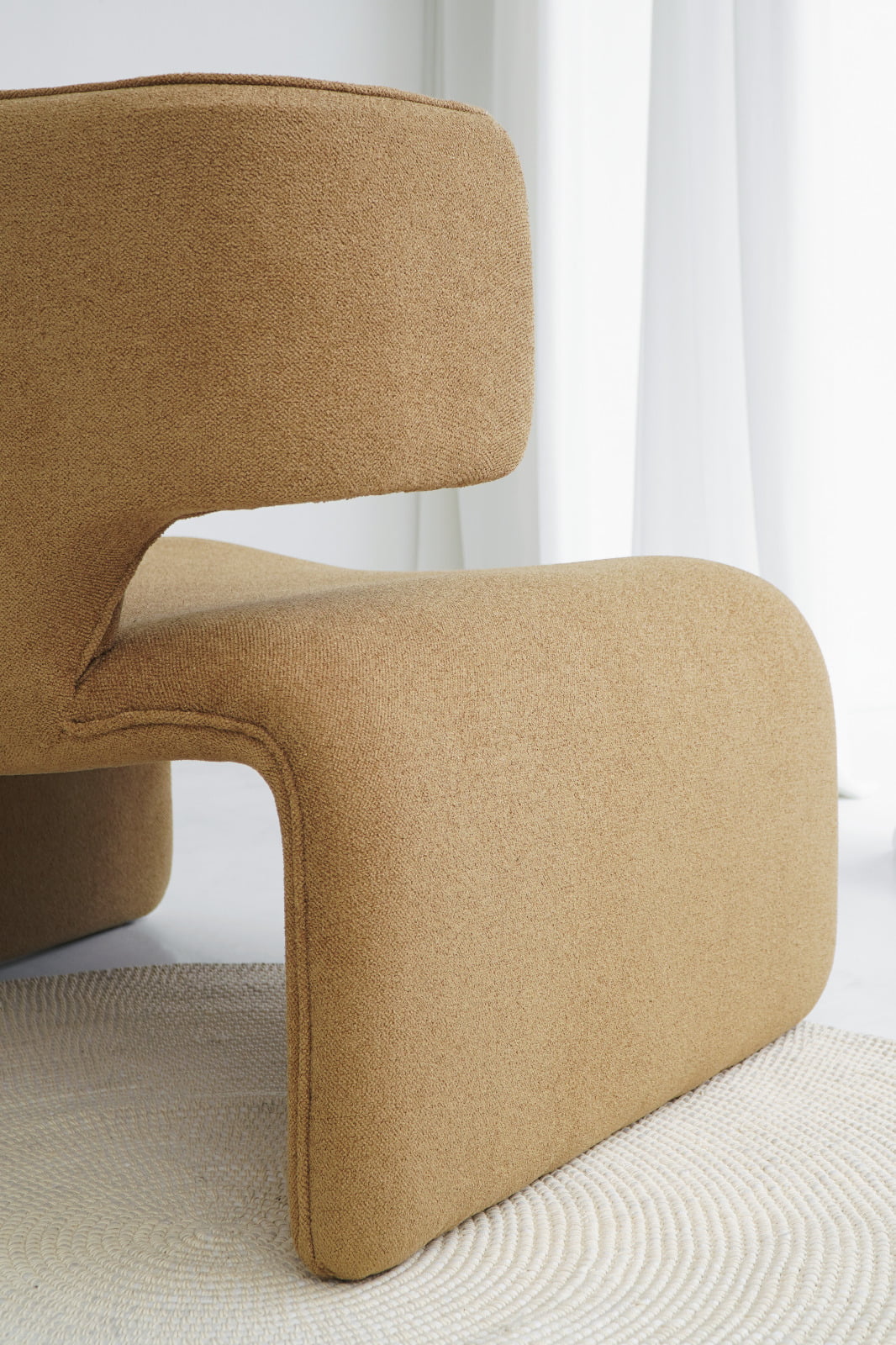 Teak lounge chair – Barbara, natural natural materials in boho style