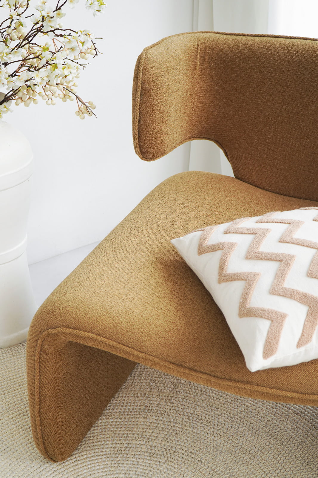 Teak lounge chair Barbara – boho furniture, handwoven and handmade in Bali