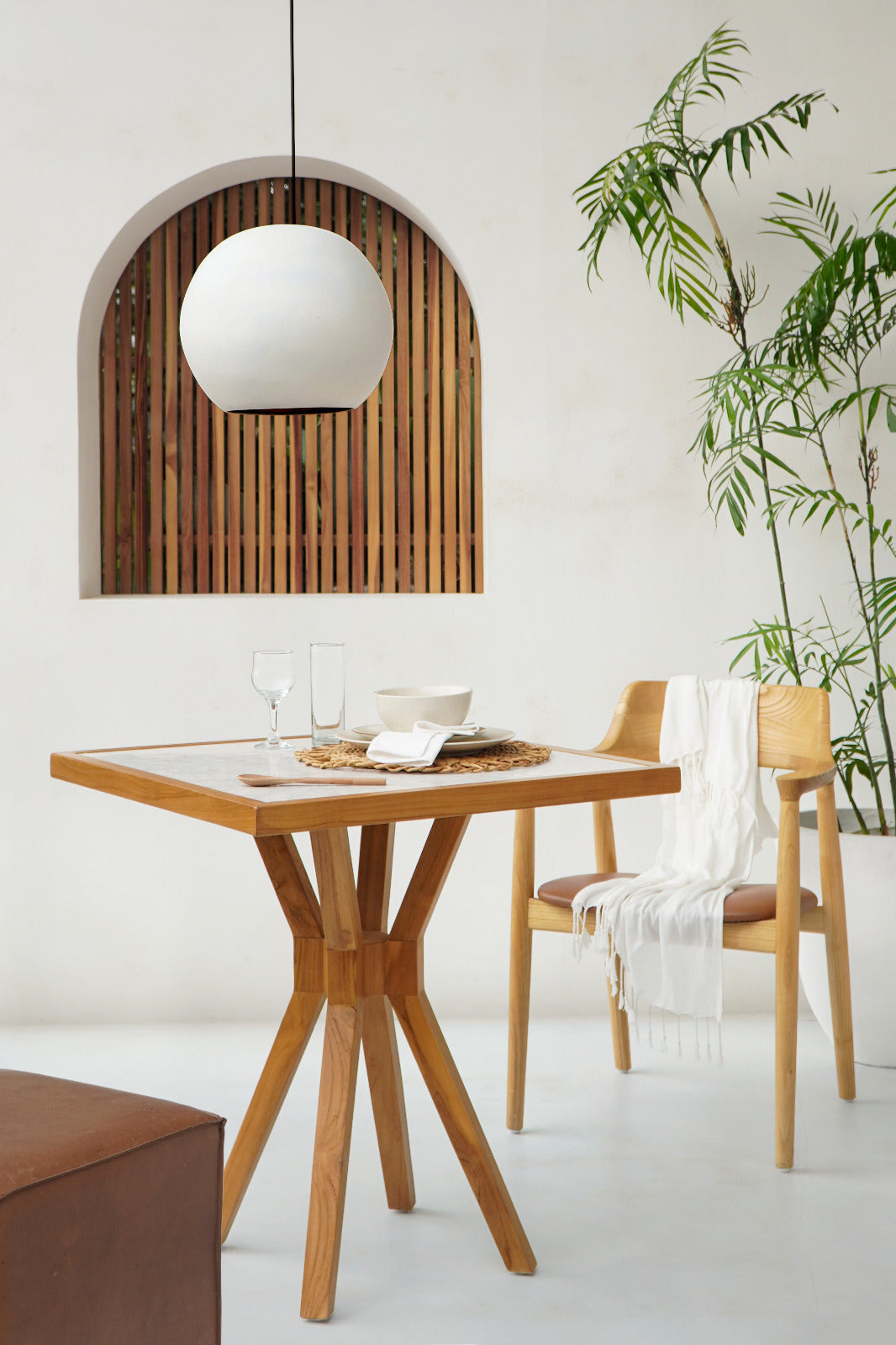 Handmade teak table – the Manila, boho furniture made in Bali