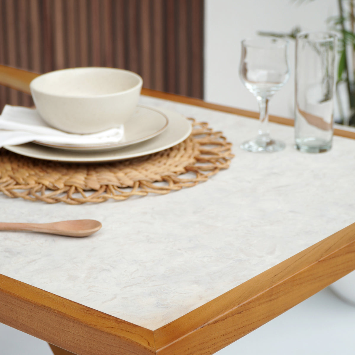 Manila table, boho furniture handmade by Balinese artisans