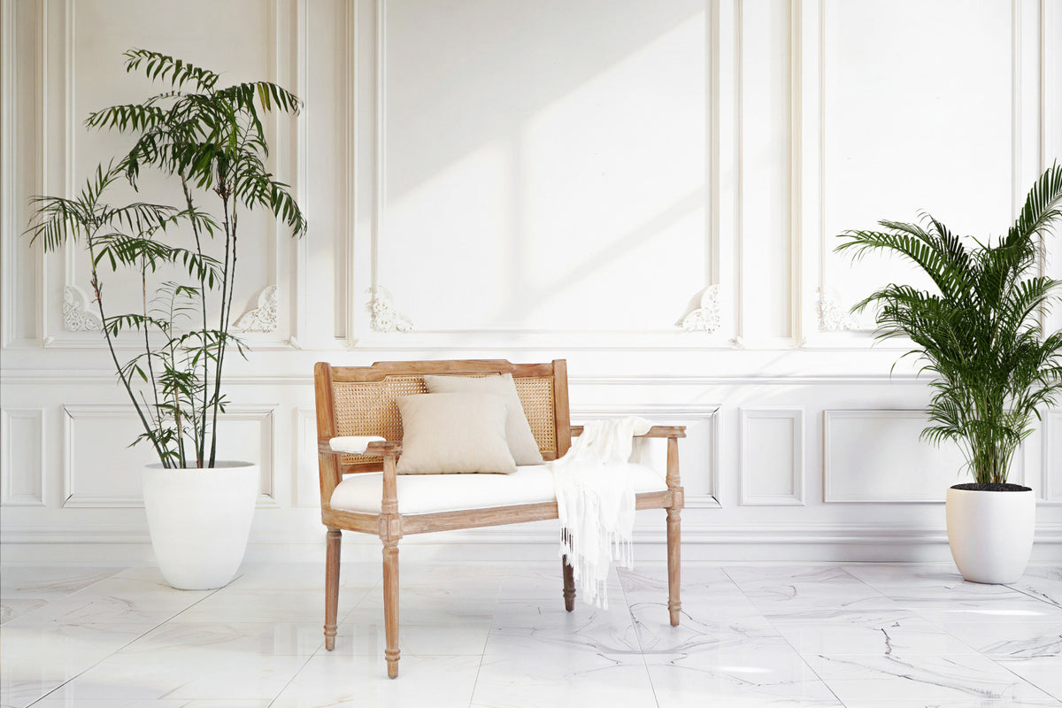 Rattan bench – Beatrice – boho furniture handmade in Bali by BaliSouk
