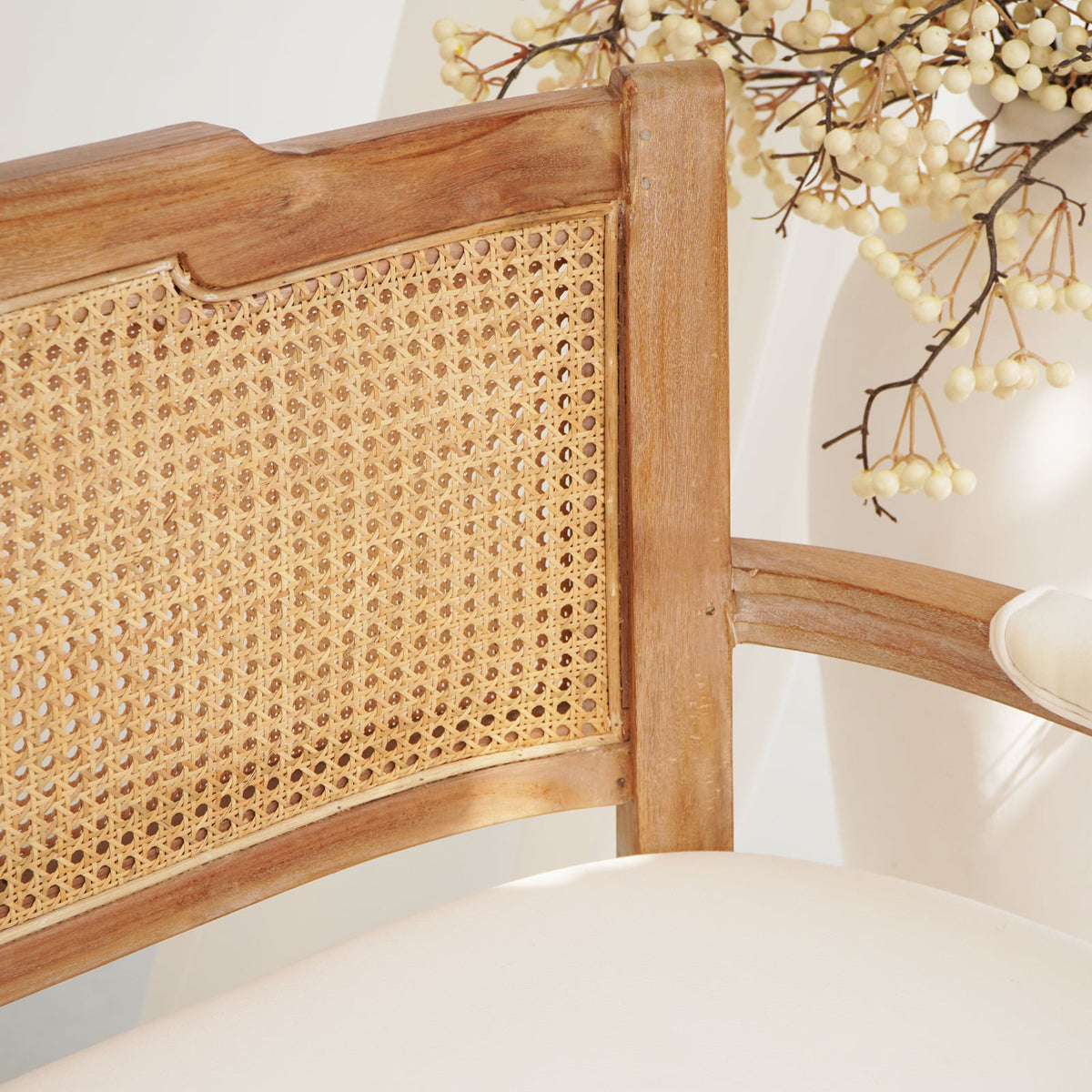 Rattan bench – Beatrice, natural natural materials in boho style