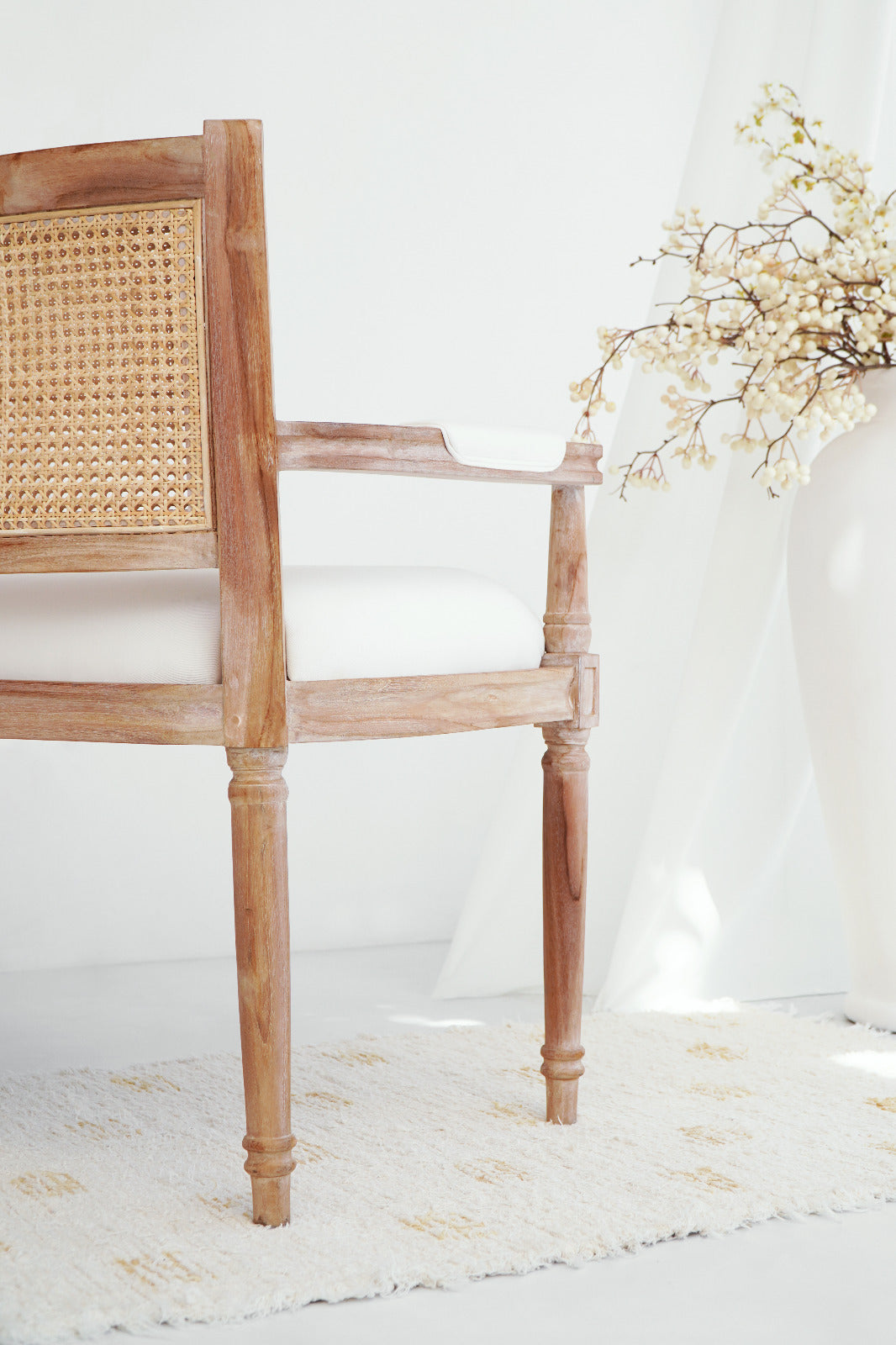 Beatrice bench, boho furniture handmade by Balinese artisans
