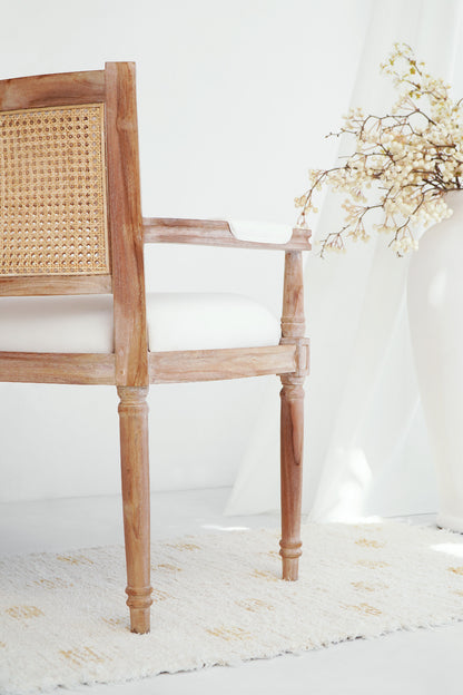 Beatrice bench, boho furniture handmade by Balinese artisans