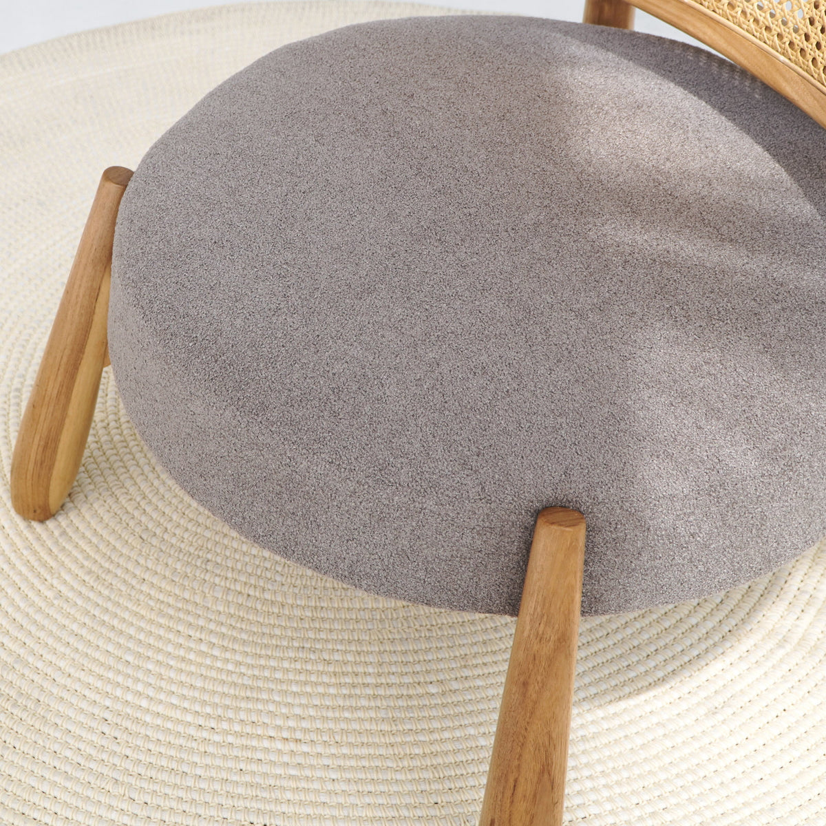 Teak living set – Roskilde, natural natural materials in boho style