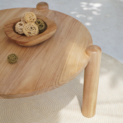 Teak living set Roskilde – boho furniture, handwoven and handmade in Bali