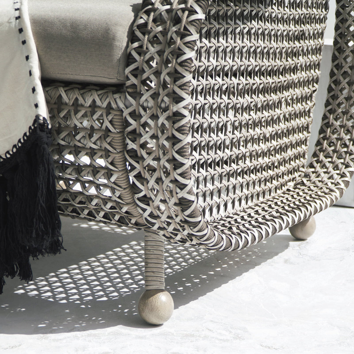 Teak living set – Crab, natural natural materials in boho style