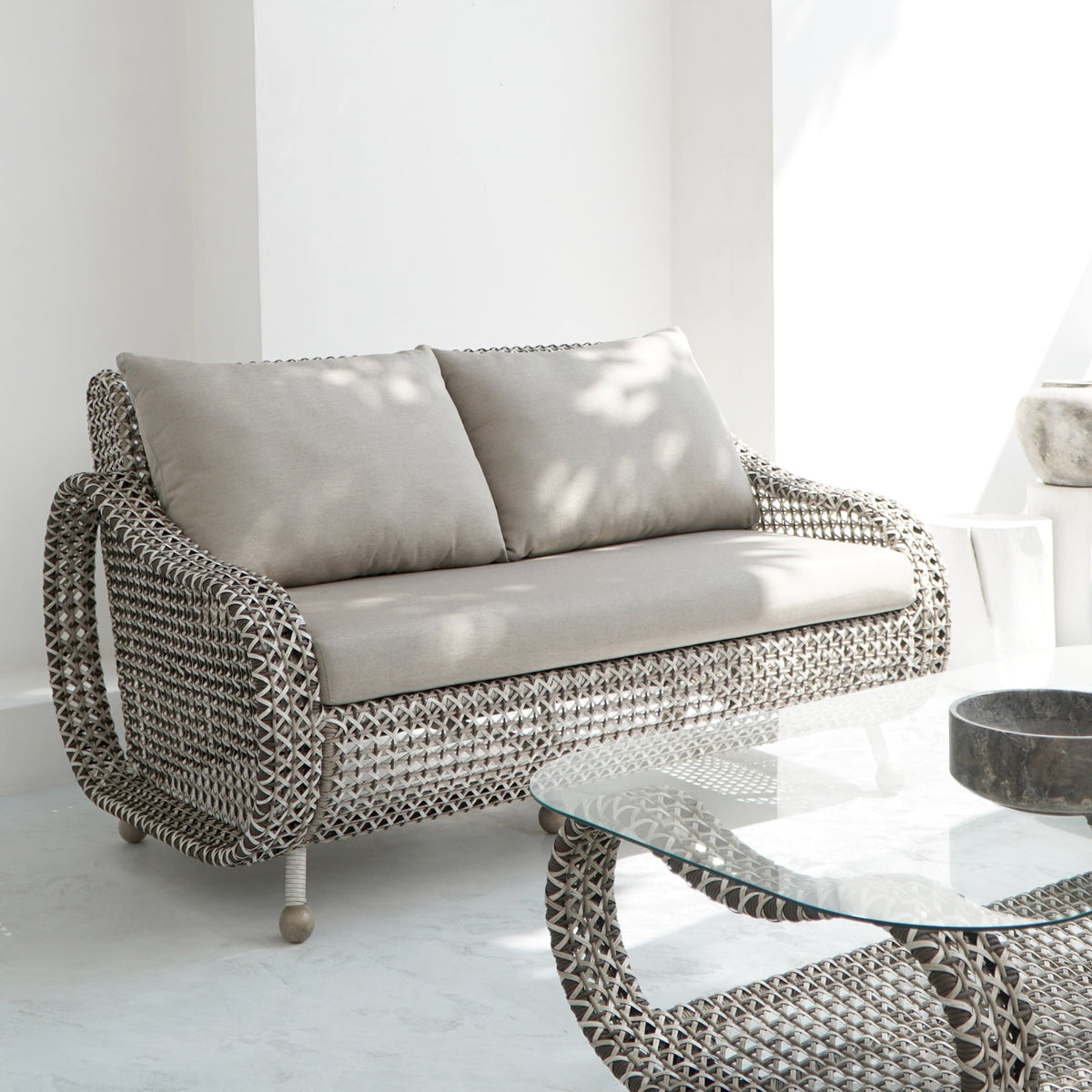 Crab – natural materials living set, boho furniture from Bali
