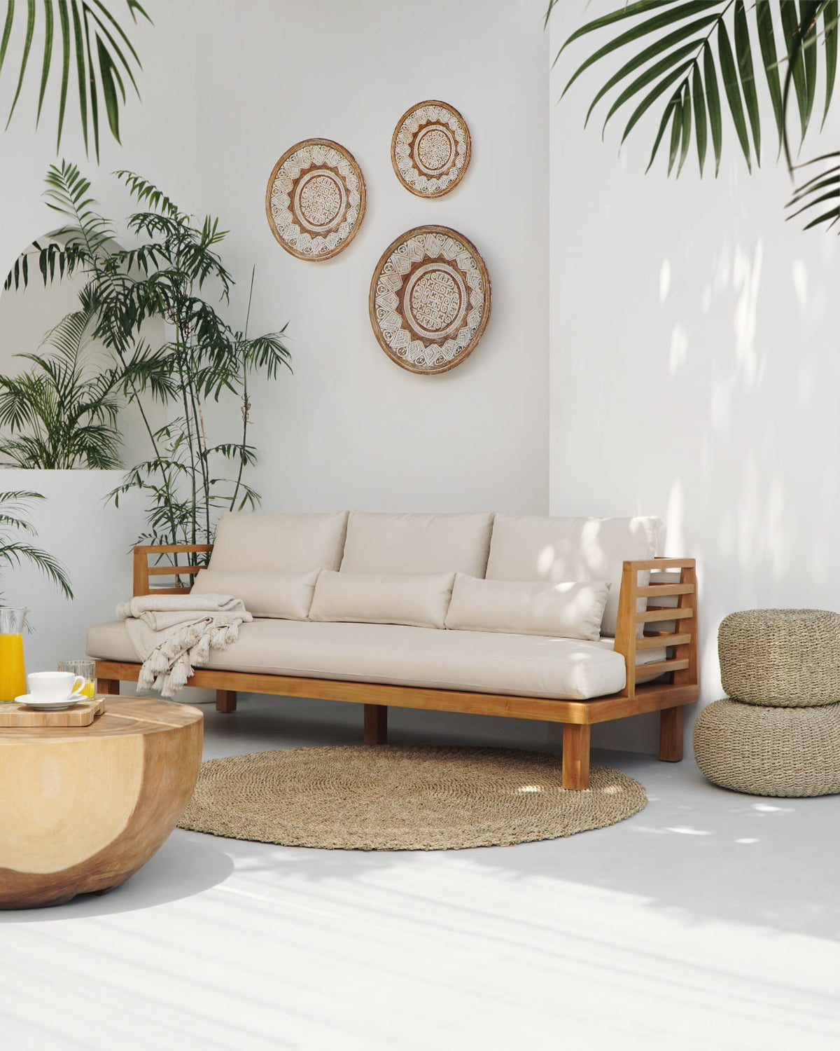 Morten sofa, boho furniture handmade by Balinese artisans