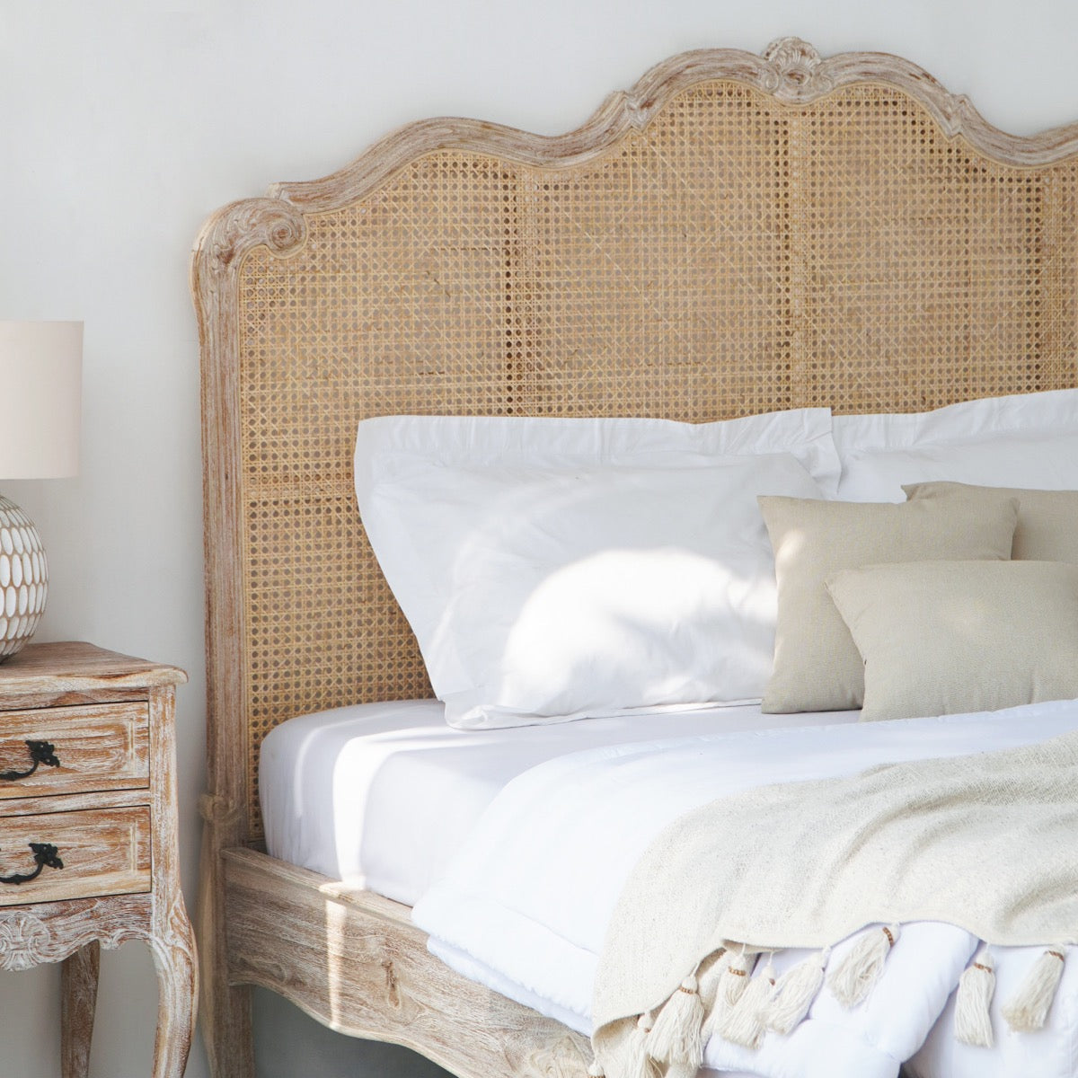 Hamilton Cane Bed With Headboard