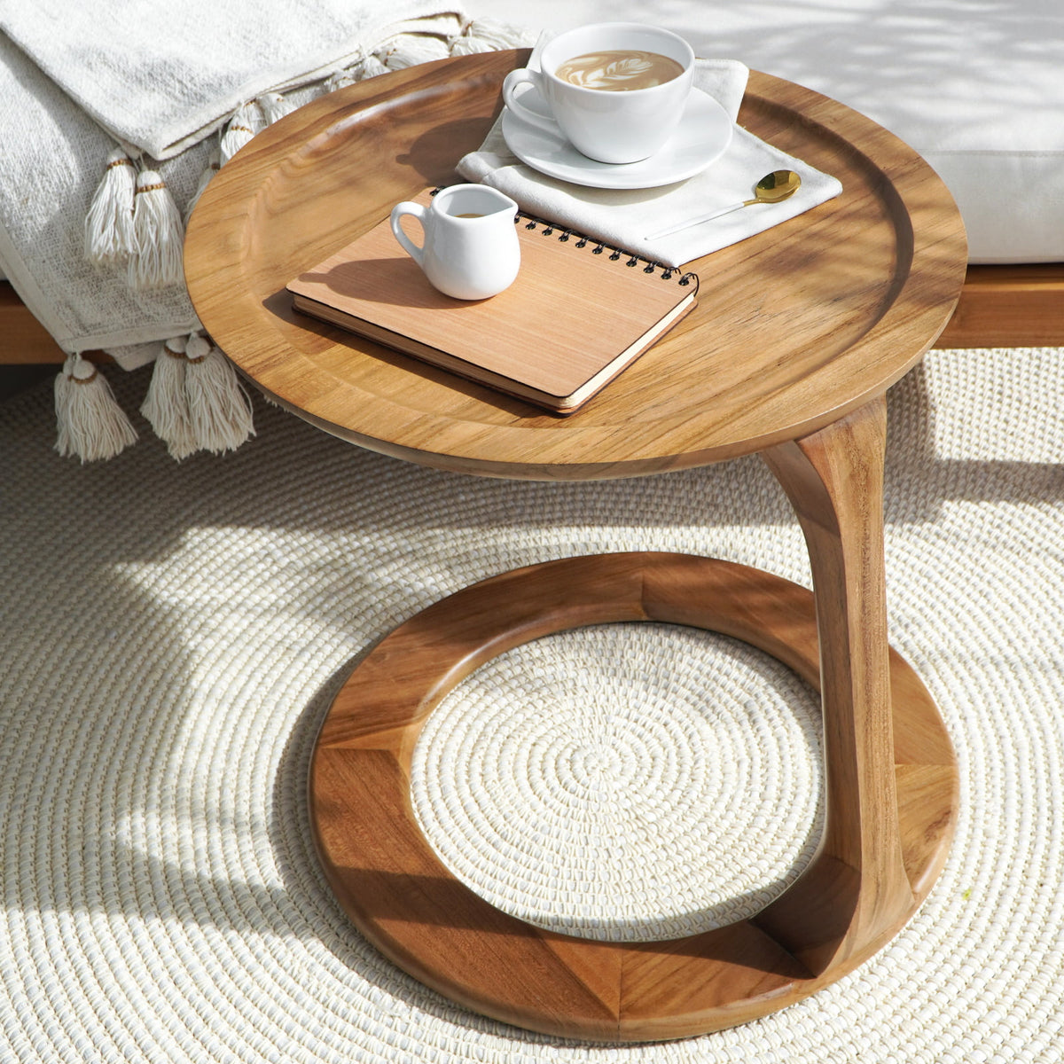 Bombay table in natural materials – handmade boho furniture from Bali