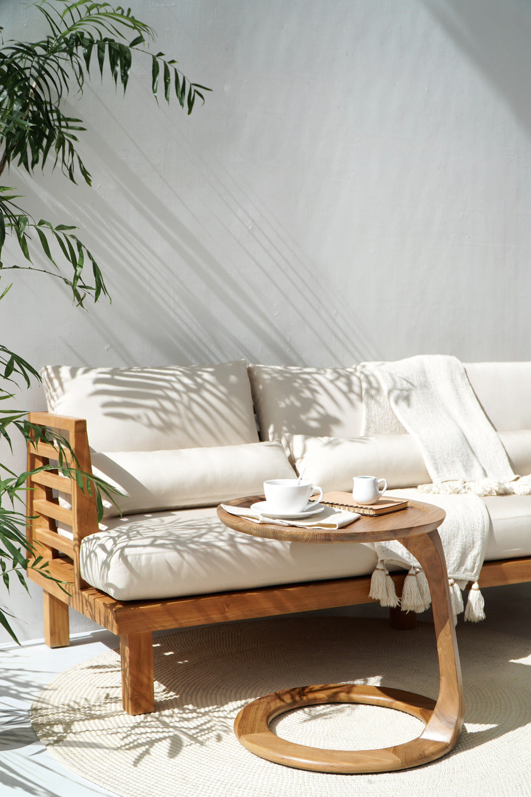 Teak table – Bombay, natural natural materials in boho style
