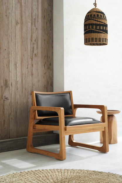 Teak armchair – Kimberly, natural natural materials in boho style