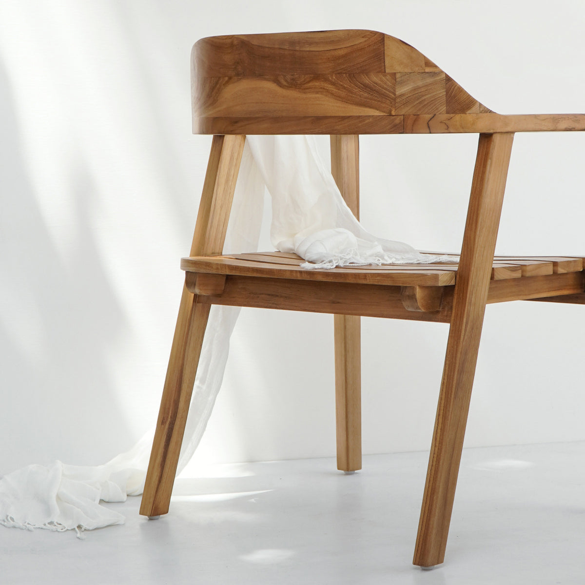 Teak dining chair Dave – handmade in Bali, boho style